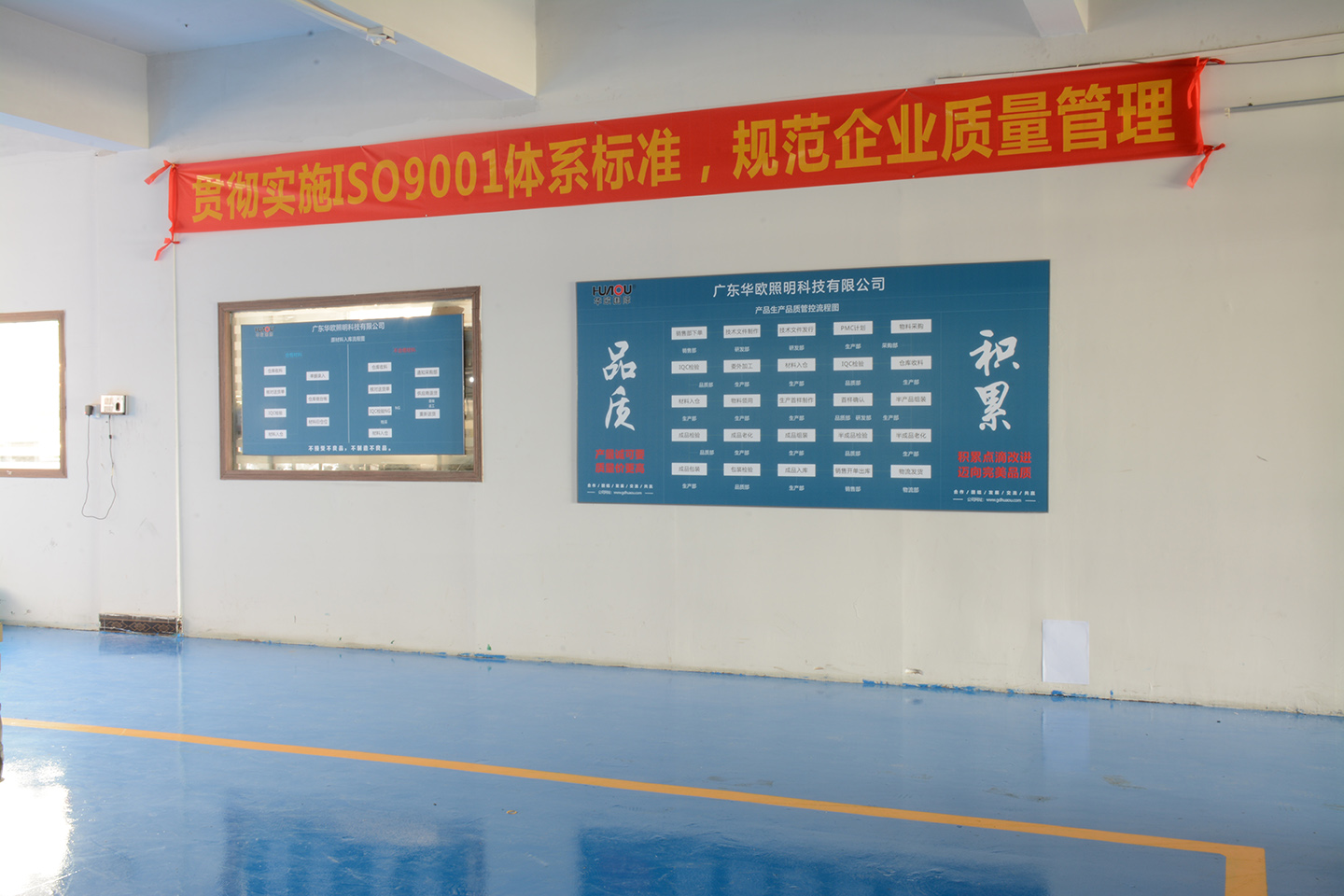 生產流程架構（gòu）展示牆